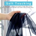 thumbnail image 3 of OVZME 2 Panels Sheer Navy Blue Curtains 54 Inches Length Window Treatment for Kitchen, Elegant Airy Transparent Curtain Draperies Rod Pocket for Kids Living Room, Each 42 Width 54 Length, 3 of 5