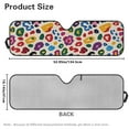 thumbnail image 7 of Uorisanigo Windshield Sun Shade Colorful Cheetah Leopard Print Sun Visor Heat Shield for 2018-2024 2025 Jeep Wrangler JL / 2020-2024 Jeep Gladiator JT Accessories Keep Vehicle Cool, 7 of 7