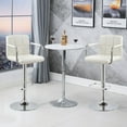 thumbnail image 2 of Duhome Elegant Lifestyle Bar Stool with Back Set of 2, Faux Leather Bar Stools with Arms Modern Adjustable Bar Chairs White, 2 of 7
