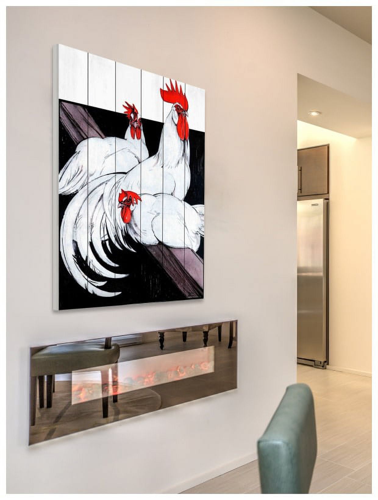 Marmont Hill "Journal Poultry 3" Painting Print on White Wood