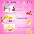 thumbnail image 6 of Slushie Cup, DIY Slushy Maker Cup, Frozen Magic Squeeze Cups for Juice Milk Yogurt Ice Cream Make, DIY Smoothie Cooling Cups with Lid & Straw for Kids Friends Family (Red), 6 of 7