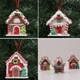 thumbnail image 5 of 4" Resin Christmas Gingerbread House Ornamnet, Hanging Pendant for Christmas Tree Holiday Party Home Decoration, 5 of 5