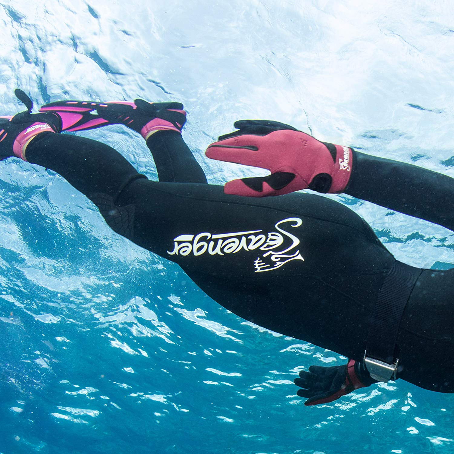Seavenger Men Women Unisex Neoprene Amara Reef Dive Snorkel Water Glove Yellow 