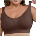 thumbnail image 3 of BVOFAR Jelly Bras for Curvy Women Seamless Wireless Full Coverage T Shirt Bra Plus Size Supportive Push Up Brasier Soft Sleep Everyday Bralette Khaki XL, 3 of 6