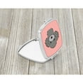 thumbnail image 2 of Checkerboard Pink Silver Gray Poodle Compact Mirror BB1259SCM, 2 of 4