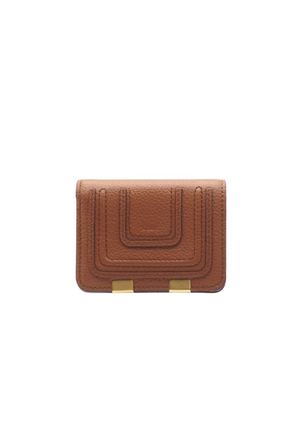 Pre-Owned Chlo Chloe Marcie Leather Compact Wallet CHC22AP676I31, a bifold wallet in brown...