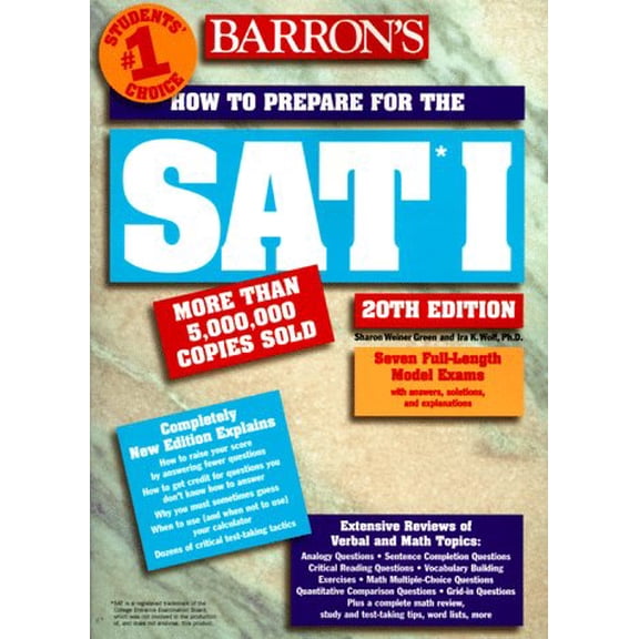 Pre-Owned Barron's SAT: How to Prepare for the SAT I (Edition 20) (Paperback)