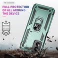 thumbnail image 2 of Dteck for Motorola Moto G Play 4G 2024 Case, Shockproof Heavy Duty Rotated Ring Kickstand Metal Ring Bracket All-Round Anti Drop Armor TPU+PC Case with Magnetic car Mount Cover, Darkgreen, 2 of 4