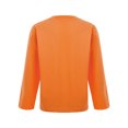 thumbnail image 4 of Zaldita Kids Boys and Girls Solid Color Warm Underwear Top Basic Long Sleeves Round Neck Thermal Tops Orange 140, 4 of 7
