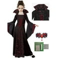 thumbnail image 1 of Girls' Witch & Vampire Costume Set - Machine Washable Polyester Dress for Halloween, 1 of 5