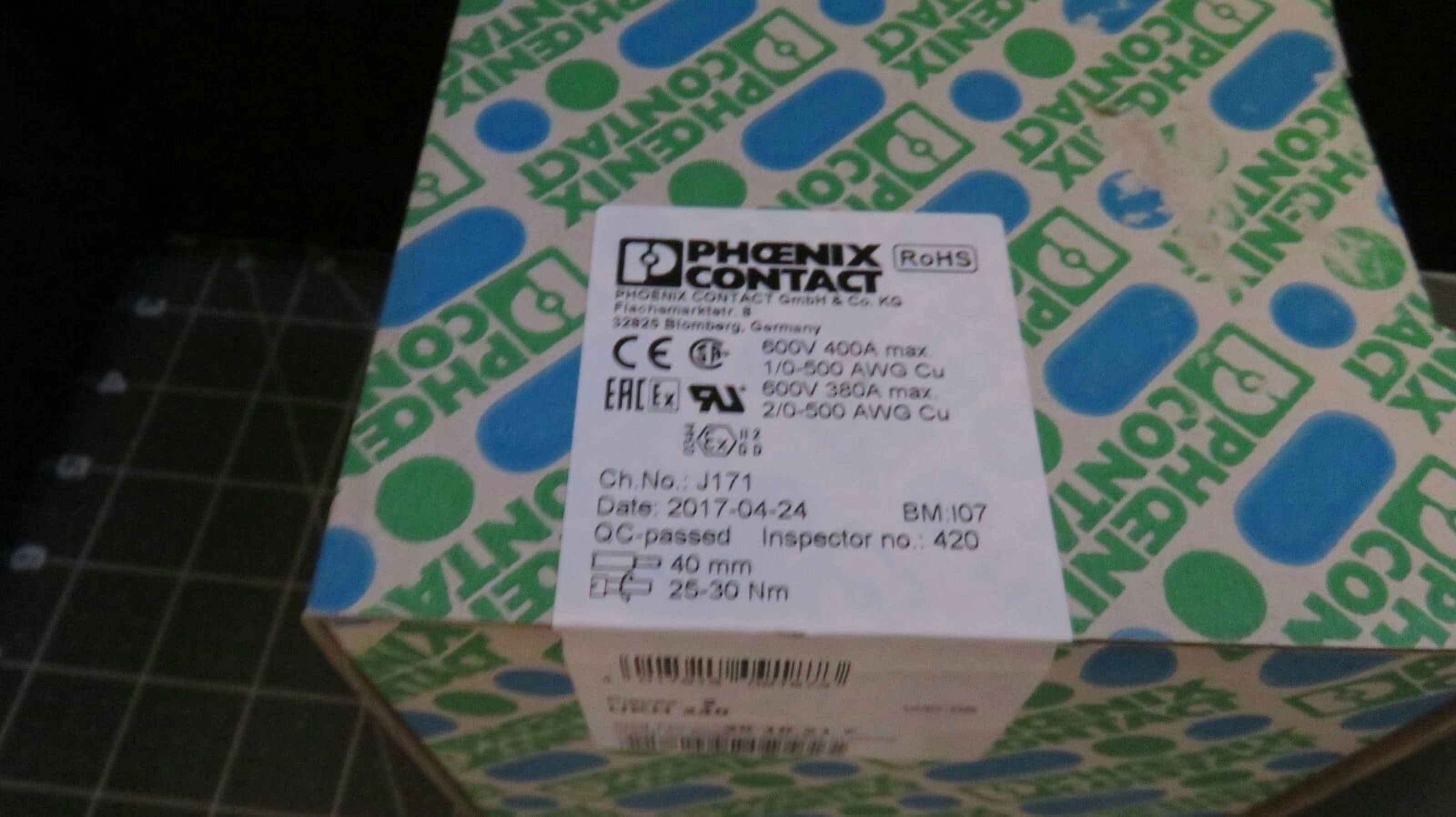 Phoenix Contact Terminal Block UKH 240 #3010217 Qty: 2 Units Sealed Box New