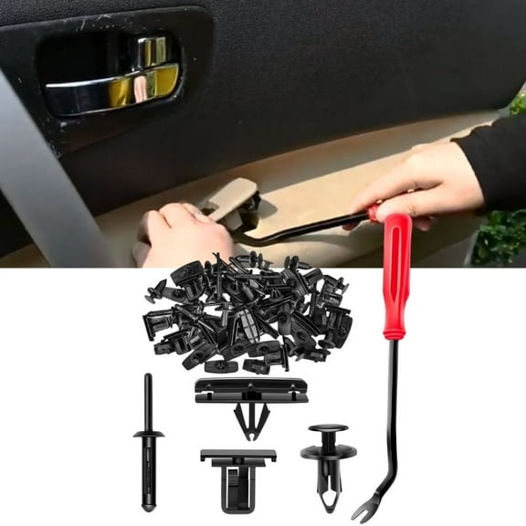 Nilight 60Pcs Fender Flare Rocker Moulding Clip Assortment 68039280-AA, 55156429-AA, 6503598,6501559 Replacement for Jeep Wrangler Chrysler Ford GMC with 1 Fastener Remover