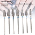 thumbnail image 6 of Suodoka 7‑Piece Tungsten Carbide Nail Drill Bit Set – Portable, High‑Hardness Grinding Heads for Gel Polish Removal & Nail Art, 6 of 7