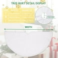 SoarDream White Tree Skirt 36 Inch Faux Fur Tree Skirts Plush Holiday