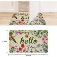 thumbnail image 4 of Hello Floral Decor Doormat - Summer Colorful Flowers Mat Non Slip Rubber Floral Decorative Front Door Mats Indoor Outdoor Rug 17" x 30" (Hello), 4 of 5