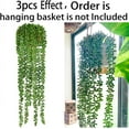 thumbnail image 4 of 3pcs Artificial Fake String of Pearls Plant Faux Succulents Hanging Plants for Wall Home Garden Decor, 4 of 5