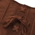 thumbnail image 6 of Gkeoshab Corset Lace Bustier Corset Crop Tops for Women - Spaghetti Strap Corset Bustier Fashion Going Out Top Shapewear Brown L, 6 of 7