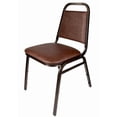thumbnail image 4 of Banquet Chair - Trapezoid| Brown Vinyl on Copper Vein Frame, 2 Chair Bundle by Chivari, 4 of 7