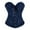 Blue, variant on Womens Vintage Floral Brocade Satin Underbust Corset Clincher Cinchers Black S