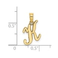 thumbnail image 2 of 14k Gold K Script Letter Name Personalized Monogram Initial High Polish Charm 17.5x10.8mm Wide 1.15mm Thick Pendant Neck, 2 of 2