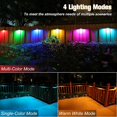 thumbnail image 4 of piezas de luz solar para jardín al aire libre, 8 modos de luz solar para exteriores con luz blanca y colorida, decoración de jardín al aire libre impermeable IP65 para balcón, cerca, escaleras, pared, 4 of 4