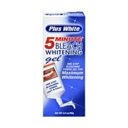 Plus White Bleach Whitening Gel, 5 Minute, Original Flavor, 2 oz.