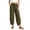 Army Green 07, variant on Karymi Women's Shorts Thick Cropped Sweatpants, Elastic Drawstring Waist Jogger Pants, Button Decor Irregular Split Hem Trousers with Side Pockets