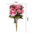 thumbnail image 3 of Enova Home 20" Tall Mixed Artificial Silk Roses with Small Berry Faux Flowers Bush for Home Office Wedding Vase Decoration (Pink), 3 of 3