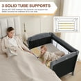 thumbnail image 6 of Ktaxon 4-in-1 Adjustable Baby Crib, Portable Baby Bedside Bassinet for Toddlers Aged 0-36 Months, Black, 6 of 10