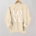thumbnail image 2 of WTXUE Women's Valentine's Day Sweatshirt Love Heart Printed Sweatshirts Graphic Winter Sweatshirts Soft Sweatshirts Trendy Sweatshirts Winter Sweatshirts Warm Sweatshirts Khaki S, 2 of 9
