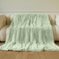thumbnail image 6 of chaungfeng Faux Fur Throw Blanket, Green Soft 51"x63" Fluffy Bed Blanket, Cozy Shaggy Plush Decorative Couch Throw, Cute Furry Fuzzy Lap Blanket for Women Men Gift Green, 6 of 6