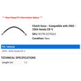 thumbnail image 2 of Clutch Hose - Compatible with 2002 - 2006 Honda CR-V 2003 2004 2005, 2 of 2