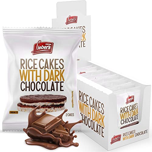 LIEBERS Dark Chocolate Rice Cakes, Snack Pack, Gift Pack, Kosher Dairy