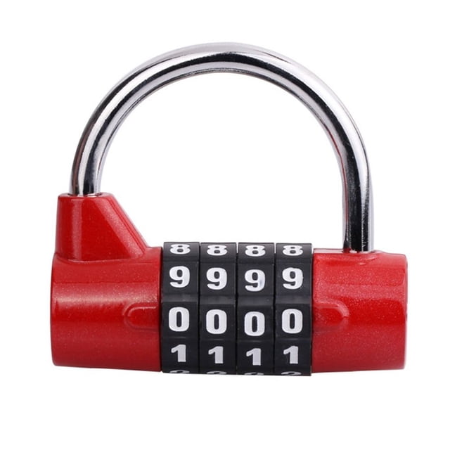 Heavy Duty 4 Dial Digit Combination Lock Weatherproof Security Padlock Outdoor Gym Safety Code Lock