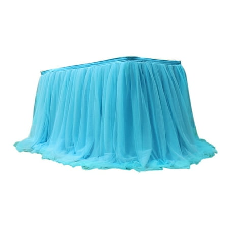 

Multi Color Tulle Tutu Table Skirt for Wedding Party Table Cloth Decoration