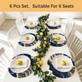 thumbnail image 5 of Blue Marble Round 15 Inch Placemats Set of 4, Grey Gold Texture Vintage Farmhouse Art HeatResistant Non Slip Place Mats for Dining Table, Wipeable Braided Kitchen Table Mats for Housewarming, 5 of 9