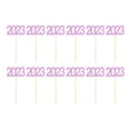 thumbnail image 1 of 12 adornos para cupcakes de Feliz Año Nuevo Suministros para Año Nuevo Suministros para decoraciones de pasteles Violeta, 1 of 9