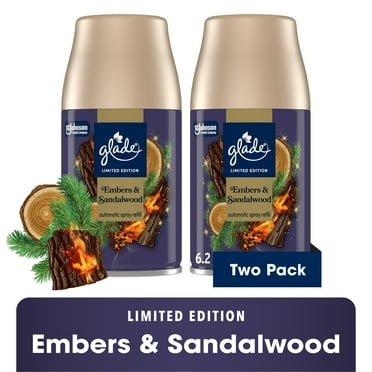 Glade® Automatic Spray Air Freshener Refill, Christmas Holiday Embers & Sandalwood , 6.2oz., 2 Count