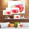thumbnail image 3 of Belle Aquarelle Florale Rouge - Impression sur Toile Florale, 3 of 4