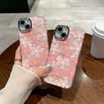 thumbnail image 2 of Pink Flower Glitter Camera Lens Protector Translucent Pearly Luster Soft  for iPhone Case (Pink,iPhone 13 Pro), 2 of 6