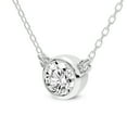 thumbnail image 4 of Diamond Pendant Necklace For Women | 0.50 Carat IGI Certified Round Shape | Classic Bezel Solitaire Lab Diamond Pendant Necklace 18K White Gold | FG-VS1-VS2 Quality Friendly Diamonds, 4 of 6