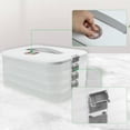 thumbnail image 4 of Ryanstar Racing 4-Layer White Cookie Carrier with Lid and Handle, Dessert Carrier Dumpling Container Cookie Shipping Storage Container, 4 of 8