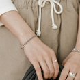 thumbnail image 5 of Knotted, adjustable link bracelet made of silver with a charm, 5 of 5