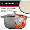 thumbnail image 3 of 6 Quart Enameled Cast Iron Dutch Oven with Lid and Knob, Safe for All Cooktops, 3 of 6