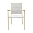 thumbnail image 3 of Armen Living Portals Outdoor Dining Chair - Aluminum - Set of 2 - Stackable - Coral Sand, 3 of 5