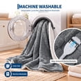 thumbnail image 6 of GARVEE Heated Electric Blanket, King 90"x100", Gray, Dual Control, Fast Heating, 10 Heat Levels, 10-Hour Auto-Off, 3D Jacquard Checkered Flannel Sherpa, 6 of 8