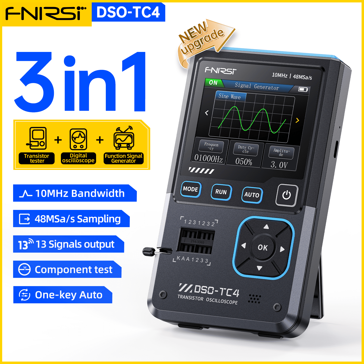 FNIRSI Transistor Oscilloscope DSO-TC4 Multifunction