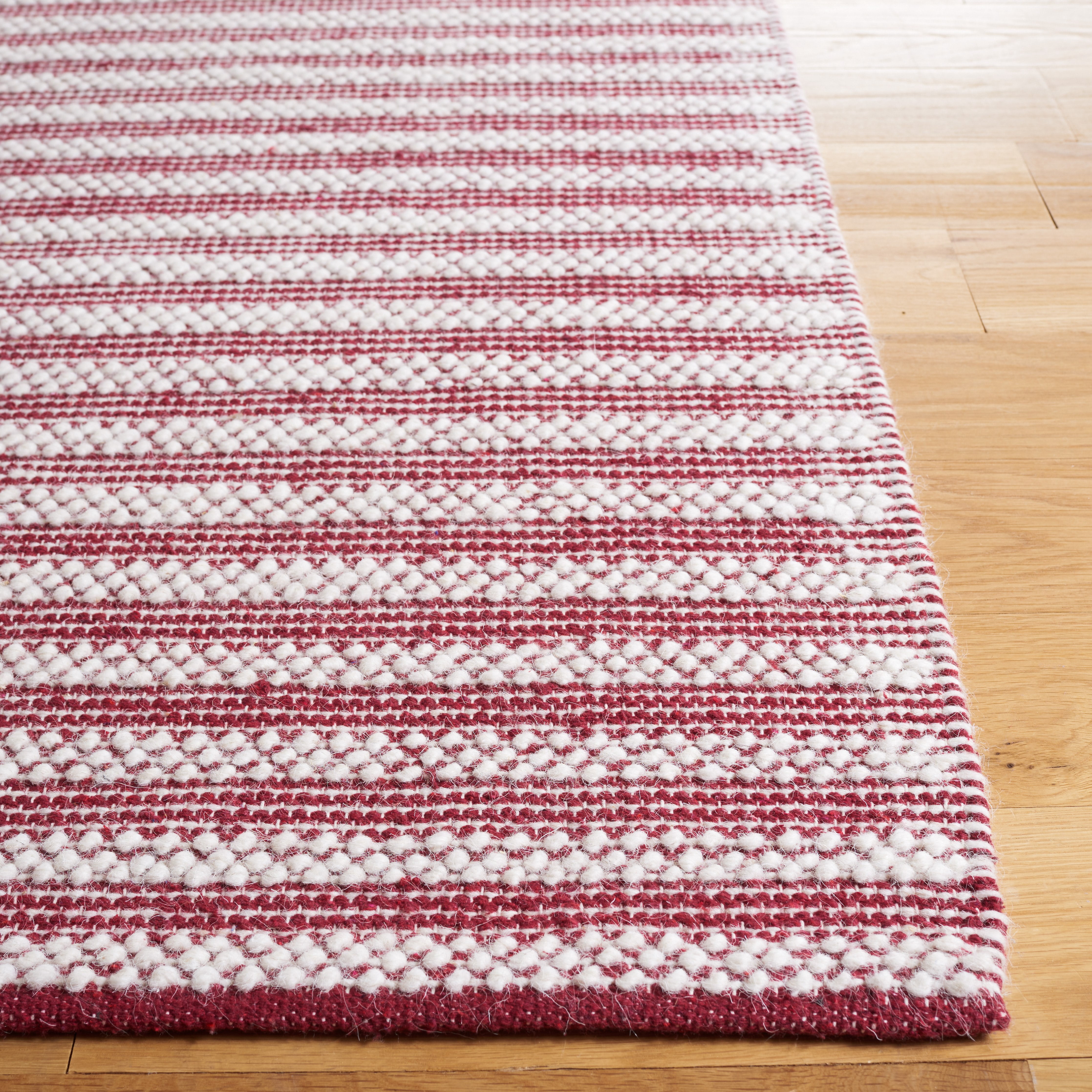 SAFAVIEH Natura Wayra Striped Area Rug, Ivory/Red, 8' x 10'