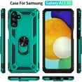 thumbnail image 2 of for Samsung A13 5G Case,Galaxy A13 5G Case with HD Screen Protector, [Military Grade] Ring Car Mount Kickstand Hybrid Hard PC Soft TPU Shockproof Protective Case for Galaxy A13 5G (Teal), 2 of 12