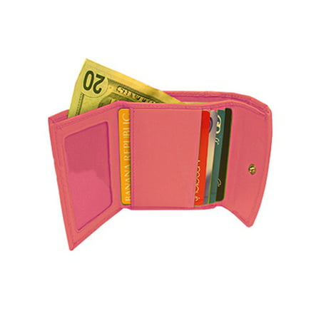 Gem Avenue Genuine Lambskin Leather Credit Card Holder Wallet Available in Baby Blue, Green, Pink